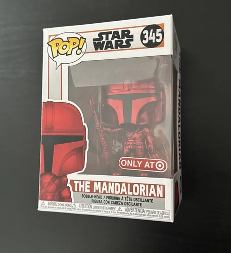 Funko Pop! Star Wars: The Mandalorian #345, Red Metallic, Target Excl, Vaulted