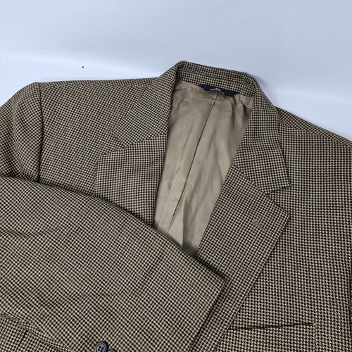 Brooks Brothers Suit Jacket Men's Size 45 M Brown Houndstooth 346 Wool Blazer - Picture 3 of 10