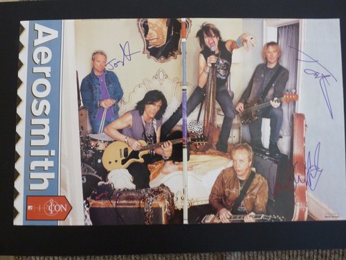 Aerosmith x3 Signed Autographed 12x19 Magazine Photo Beckett Guaranteed F3