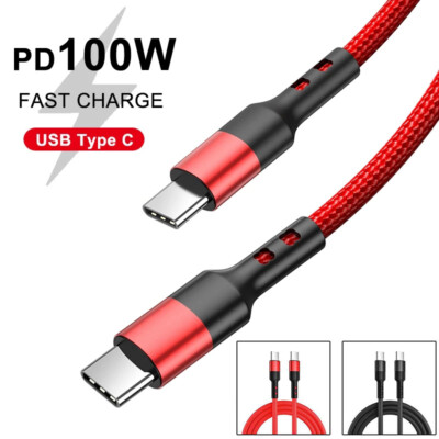 USB C zu USB C Schnellladegerät PD 100W Dual Typ-C Ladedaten Sync-USB Kabel