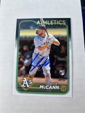 2024 Topps Kyle McCann Oakland Athletics A’s Autographed Baseball Card #US37