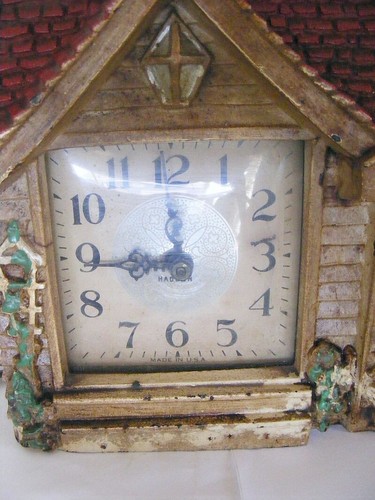 Vintage Home Sweet Home Haddon Novelty Clock #30 USA House- For Parts or Repair - 第 3/10 張圖片