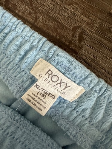 Roxy Girl Fleece Pants Wide leg Clear Sky Blue size XL 16 NWT NEW Style RSFHC11S - Picture 6 of 15