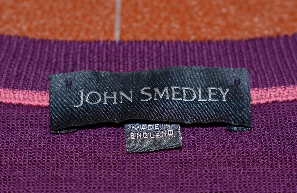 JOHN SMEDLEY Jumper New Zealand Merino Wool Purple Mens Medium eBay