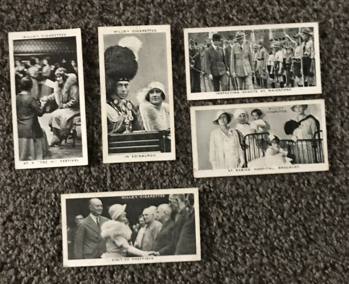 our king and queen cigarette cards Wills Cigarette Cards -Our King and Queen -1937- all 5 cards