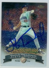 Steve Trachsel autographed baseball card (Chicago Cubs) 1998 Topps Finest #49