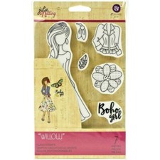 Julie Nutting - Willow Doll Cling Stamp Prima Marketing Mixed Media 913069