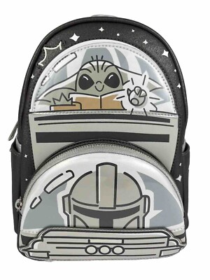 2024 Disney Parks Loungefly Mandalorian Grogu Mini Backpack 