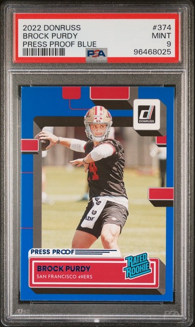 Brock Purdy 2022 Panini Donruss Rated Rookie Press Proof
