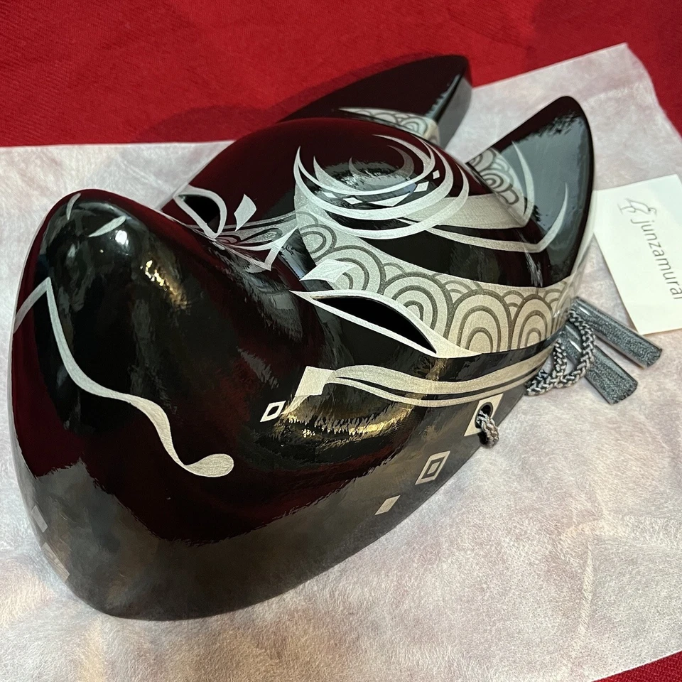 Komendo Full Face Fox Mask YOIYAMI Kitsune Handmade Painted Japan Party Cosplay - Image 2 of 4