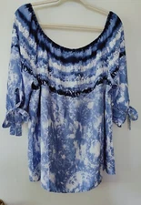 Naif Peasant Top Tie Dye Boho Size 2X
