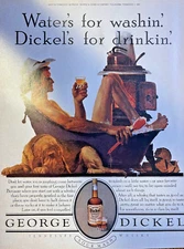 1984 Vintage Magazine Advertisement George Dickel Tennessee Whiskey Sour Mash