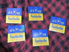 GENERAL ELECTRIC AG-1B FLASHBULBS 5 BOXES 60 BULBS