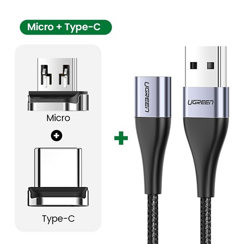Ugreen Magnetic Reversible Type C Micro USB Cable 3A Fast Charging Data Sync 1m - Picture 12 of 15