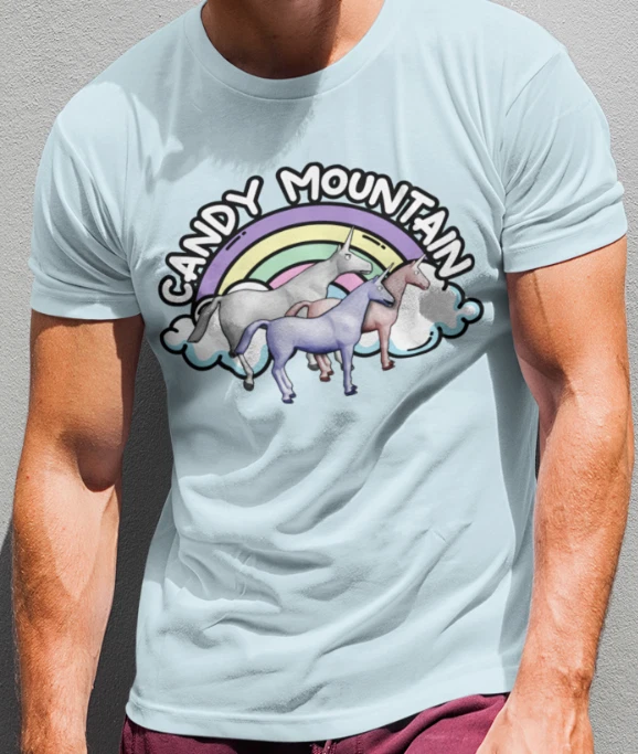 Charlie The Unicorn T-Shirt Candy Mountain Hello Funny Gift