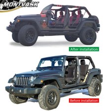 Fit For 07-18 Jeep Wrangler Jk 4door Steel Tube Door Safari Without Mirrors