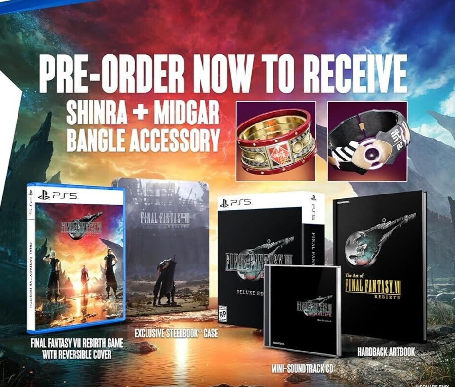 Final Fantasy VII FF7 Rebirth Deluxe Edition PS5 Playstation 5 New