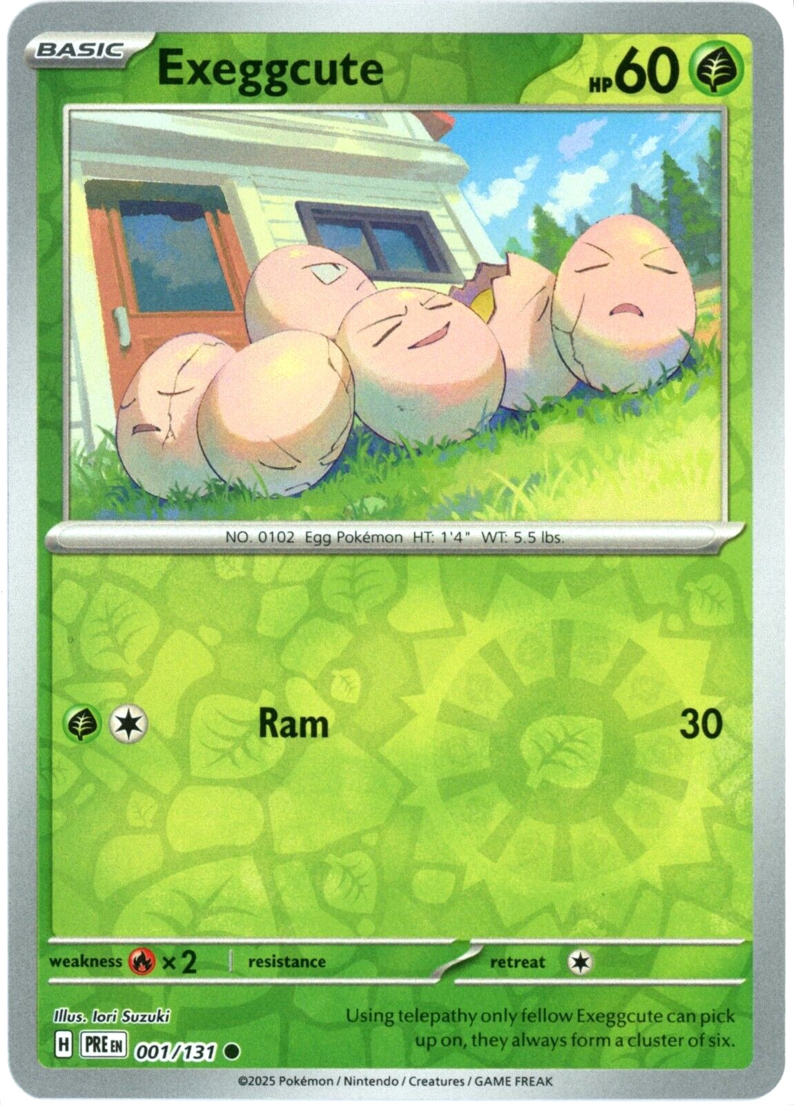 Exeggcute (Reverse Holo) - 001/131 - Prismatic Evolutions - Pokemon - NM/M