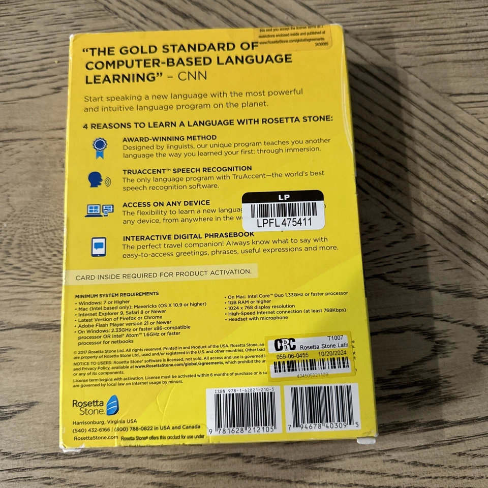 NEW Sealed Rosetta Stone Full Course PC/MAC Software Latin America SPANISH - Image 2 of 4