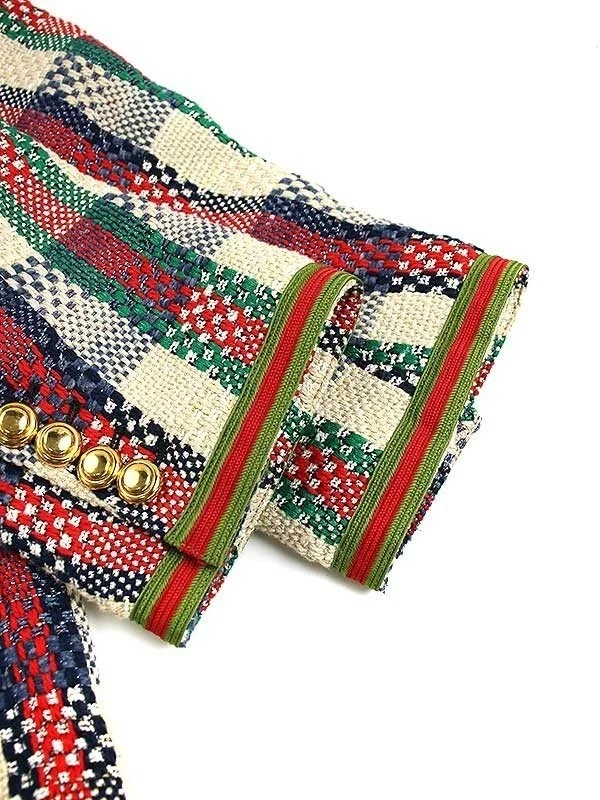 Giacca GUCCI 2019 RESORT Collezione Multitessuto Doppio Tweed Taglia:42 Multicolore