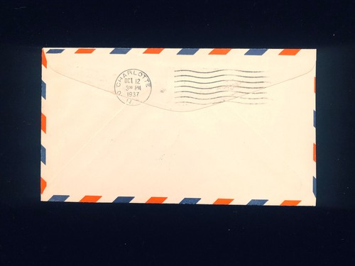 NC GREENSBORO OCT 12 1937 COVER FIRST AIR MAIL FLIGHTS #551 (4), Q4 - Picture 2 of 2