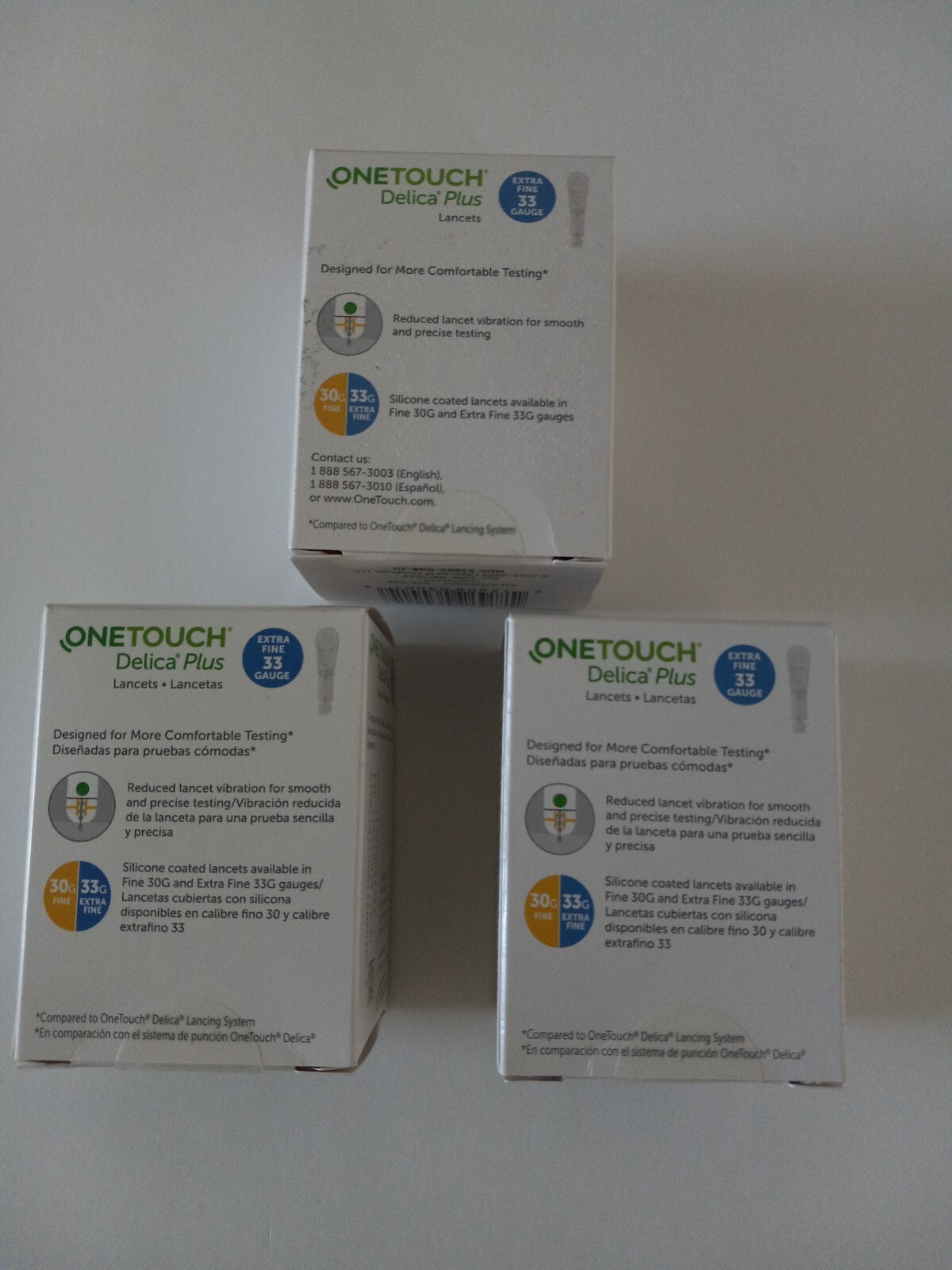 One touch delica plus lancets 300 ct extra fine 33 gauge 3 x 100 ct