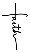 Vinyl Decal for Window - Faith Cross