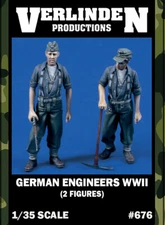 1/35 Scale WWII German Engineers (2 Figures/Set) VERLINDEN #676 Resin Kits