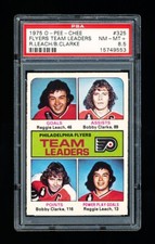 1975 OPC HOCKEY 325 FLYERS TEAM LEADERS BOBBY CLARKE PSA 8.5 NEAR MINT-MINT+