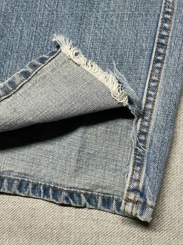 Levis 529 Jeans Mens 32x34 Blue Low Rise Straight Fit Denim Cut Hem Vintage Y2K - Picture 5 of 11