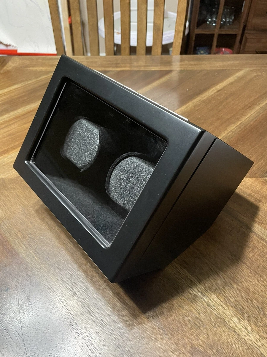Brookstone Dual Automatic Watch Winder Case Brown With Power Adapter
