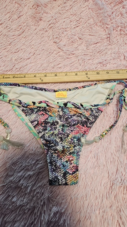 Agua bendita Women's Multicolor Polyester Snake Sexy Bikini Swim Bottom Size M - Image 2 of 4