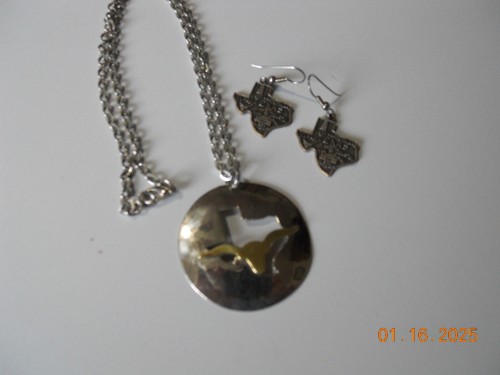 Anhänger & Ohrringe Texas Longhorn Handarbeit Concho Stil Anhänger Charm Ohrringe - Bild 2 von 5