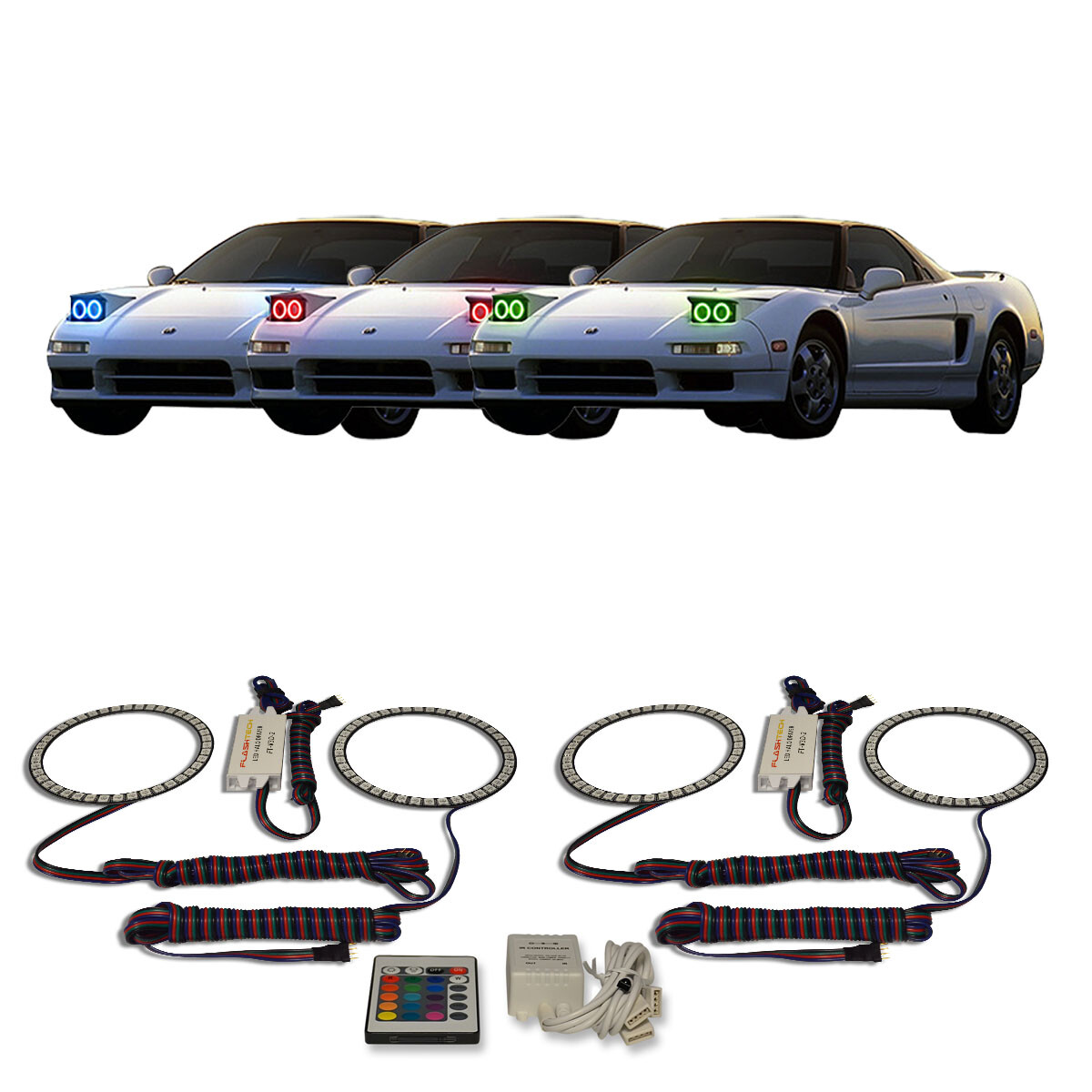 RGB Multi Color IR Headlight Halo kit for Acura NSX 91-01