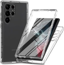 For Samsung A05S A15 S24Ultra S23 A14 Case Clear Front Back FullBody Phone Cover