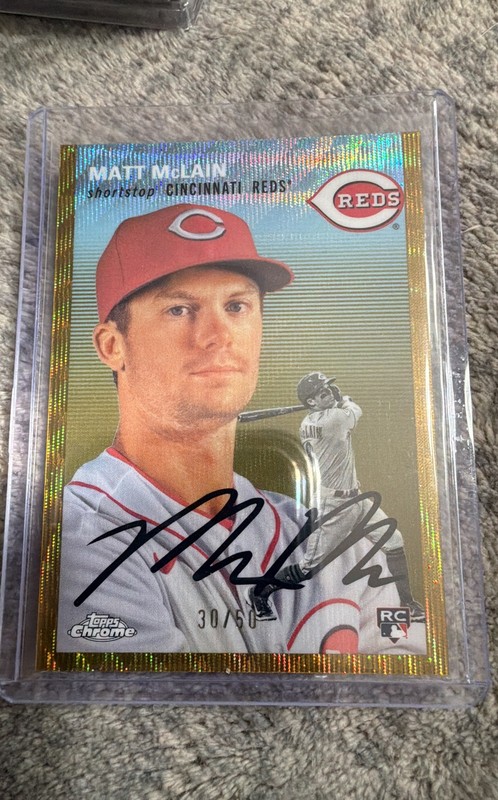 2023 Topps Chrome Platinum Anniversary - Matt McLain #307 Gold Prism Refractor 