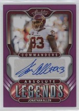 2022 Panini Absolute Legends Signatures Purple 2/5 Jonathan Allen Auto v9t