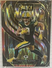 2024 Panini Select #138 Christian Watson Black & Red Prizm Shock Packers