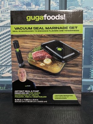 Guga Foods Vacuum Seal Marinade Set   Airtight Pump Container   New in Box