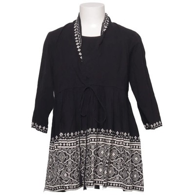 Easybuy, Kleid, Größe: M, Schwarz/Weiß, Baumwolle, Damen #Hoe