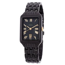 FOSSIL Raquel ES5385 Black Stainless Steel Watch – Rectangular 23mm