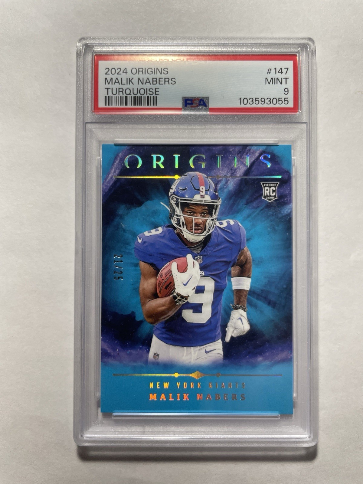 Malik Nabers Panini Origins #147 Turquoise