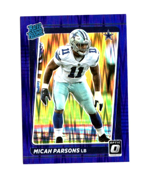 2021 Donruss Optic Micah Parsons RATED ROOKIE Purple Shock Prizm #245