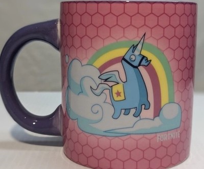 Spencer's 2018 FORTNITE Large Coffee Mug Cup Supply Loot Llama Pink Epic Games 