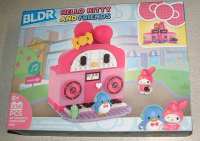 BLDR Hello Kitty and Friends My Melody's Music Shop Building Play Set 236 Pcs