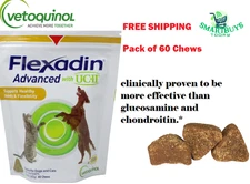 1 pack 60 Chews Flexadin Dogs/Cats Bones Joint Support EXP 2027