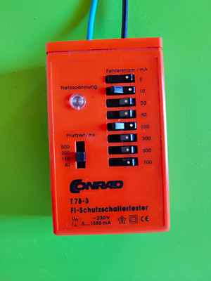 CONRAD FI-Schutzschaltertester T78-3 ~230 V Signallampe 5 1585 mA