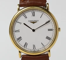 [Near MINT] Longines Les Grandes Classiques L4.620.2 White Roman Qz Men's Watch