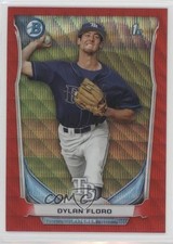 2014 Bowman Prospects Chrome Red Wave Refractor 21/25 Dylan Floro #BCP16 2h6