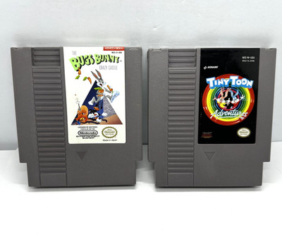 NES The Bugs Bunny Crazy Castle and Tiny Toon Adventures Cleaned & Tested